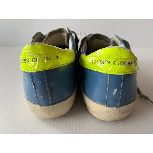 Golden Goose "Superstar" Blue, Gray & Yellow Sneakers, Size 6 (US) 36 (IT) - Picture 6 of 11